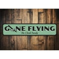 thumbnail image 1 of Gone Flying Novelty Decor, Metal Wall Sign - 4x18 Inches, 1 of 4