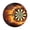 Darts Board Fire, variant on Round Wall Clock Hot Air Balloons Flying Over The Sky Printed Decorative & Creative Dual-Purpose Clocks Battery Operated For Home/Office/Classroom/School Clock