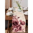 thumbnail image 2 of Table Runner Dresser Scarf 13 x 70 Inch Spring Rose Watercolor Flowers Retro Elegant Floral Table Runners Non-Slip Heat Kitchen Dining Table Decor for Indoor Outdoor Home Party Decoration, 2 of 7