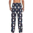 thumbnail image 3 of Picia Llamas 1 Mens Soft Woven Cotton Elastic Waistband Sleep Pajama Pant Lounge Sleep Pant With Pockets And Drawstring-X-Large, 3 of 9