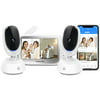 Motorola Connect40-2 by Hubble Connected Video Baby Monitor –5" Parent Unit and HD Wi-Fi Viewing with Two Cameras - 2-Way Audio, Night Vision, Temp Sensor, Remote Pan/Digital Zoom