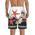 thumbnail image 3 of Naloa Starfishes Shells Men's Beach Shorts, Surfing shorts, Swim trunks, Quick Dry Swim Trunks for Surfing Beach Fun - Small, 3 of 9