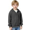 thumbnail image 4 of Boys Waffle Quarter Zip Hoodies Long Sleeve Loose Sweatshirts Fall Winter Tops&nbsp;, 4 of 5
