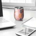 thumbnail image 3 of Modern 12oz Stainless Steel Insulated Wine Tumbler with Lid and Straw – Double Wall Vacuum Mug for Hot & Cold Drinks, 304 Steel Interior, Sweat-Free Design, 3 of 5