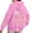 Pink, variant on Bibifish Womens Drawstring Hoodies With Letter Print Angel Wing Sleeve Hoodies With Pocket Oversized Fit Casual Memorial Daily Wear Hoodies