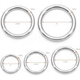 thumbnail image 2 of 4pcs O Ring Strong Metal Welded O-Ring Circle Loop Buckle for Purse Bag Collar Leather Craft SCOG (2 Inch, Silver), 2 of 5