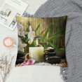 thumbnail image 2 of Orinice Bamboo Flowers Candle Graphic Decorative Pillow Cover for Home Couch Living Room Sofa, High-Quality Pillow Cover 1PC 22x22in, 2 of 5