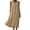 Khaki, variant on Lovzfmll Women's Decorative Button Linen Blend Pocket Shift Maxi Dress, Loose V Neck Sleeveless Casual Dress Black, L