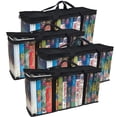 thumbnail image 1 of Evelots VHS Storage Bag-Movie Organizer-Video Tape-Handles-Hold 60-No Dust-Set/4, 1 of 4