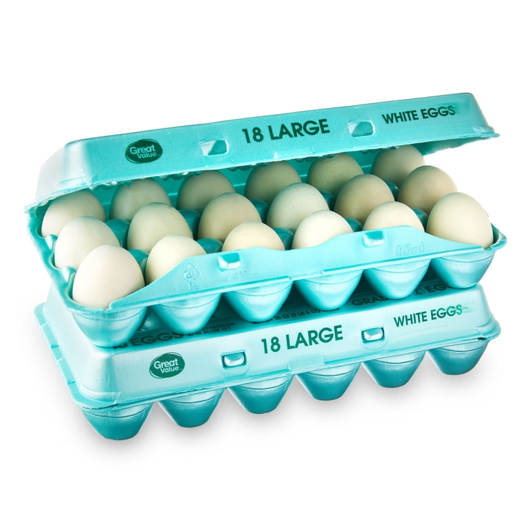 Great Value Large White Eggs 36 Count Grade A Source of Protein