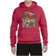 thumbnail image 2 of Wild Bobby Trendy Landscape With Daisies Cactus Monarch Butterfly Nature Lover Unisex Hoodie Sweatshirt, Vintage Heather Red, X-Large, 2 of 6