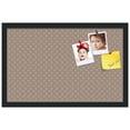 thumbnail image 2 of PinPix 22x14 Custom Cork Bulletin Board Brown Circles Poster Board Has a Fabric Style Canvas Finish, Framed in Brown Circles, by ArtToFrames (PinPix-492), 2 of 6