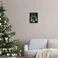 thumbnail image 2 of Jolly & Merry Christmas Gnomes Floral Poinsettia Wreath Botanical & Floral Graphic Art Unframed Art Print Wall Art, 2 of 5