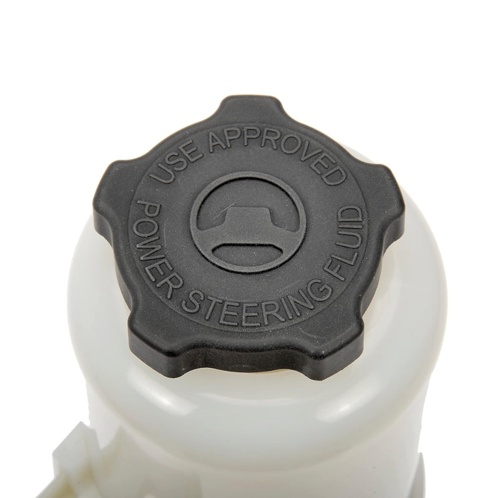 KarParts360 For Ram 2500/3500 2013 14 15 16 17 2018 Power Steering Reservoir | Plastic Material | Matte And Clear Finish | Single Type | With Cap | Replacement For 68193090AA, 68193090AB