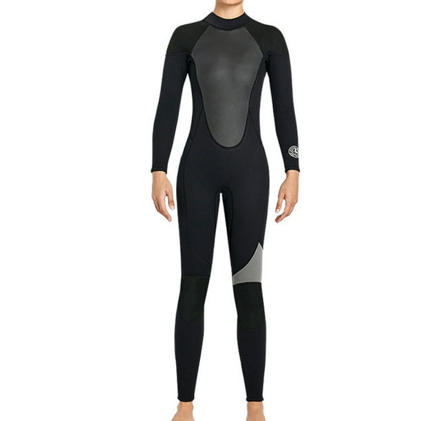 Sonducket Traje de neopreno para adultos, ajuste profesional para deportes acuáticos, ropa de buceo de cuerpo completo, traje de baño, ropa de Deportes acuáticos Mujer/Negro S