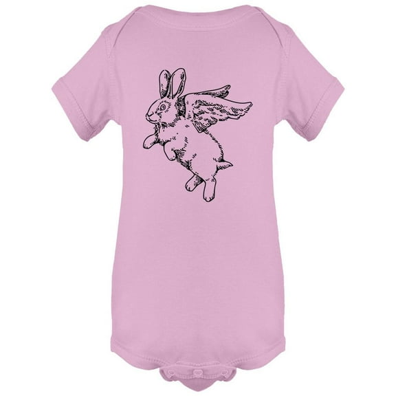 Rabbit With Angels Wings Bodysuit Infant -Image by Shutterstock, Newborn