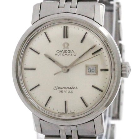 Pre-Owned OMEGA Seamaster De Ville Steel Automatic Ladies Watch 166.016 Vintage (Good)
