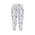 thumbnail image 3 of Pantalones de Yoga de Verano para Mujeres Ligeros de Alta Cintura de Impresión Capris, Pantalones de Gimnasio Y Entrenamiento de Ajuste Delgado con Cintura Elástica para Yoga, Correr, 3 of 8