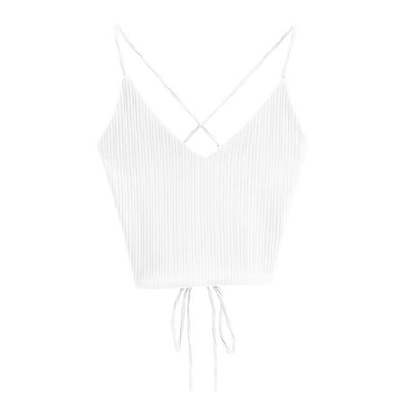 DQRPSEETB Plus Size Tank Tops for Women New Women Crop Tops Cute Summer Halter Solid Camis Fashion Casual Female Sleeveless Corset Top Tank Tops Blouses for Women