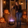 thumbnail image 5 of Halloween Decorations Witch Cauldron with LED Lights and Sound Effects, Fog Machine with Colorful Lights, 31.49x22.24in Outdoor and Indoor Party Decor for Home, Yard, and Mantel, 5 of 6