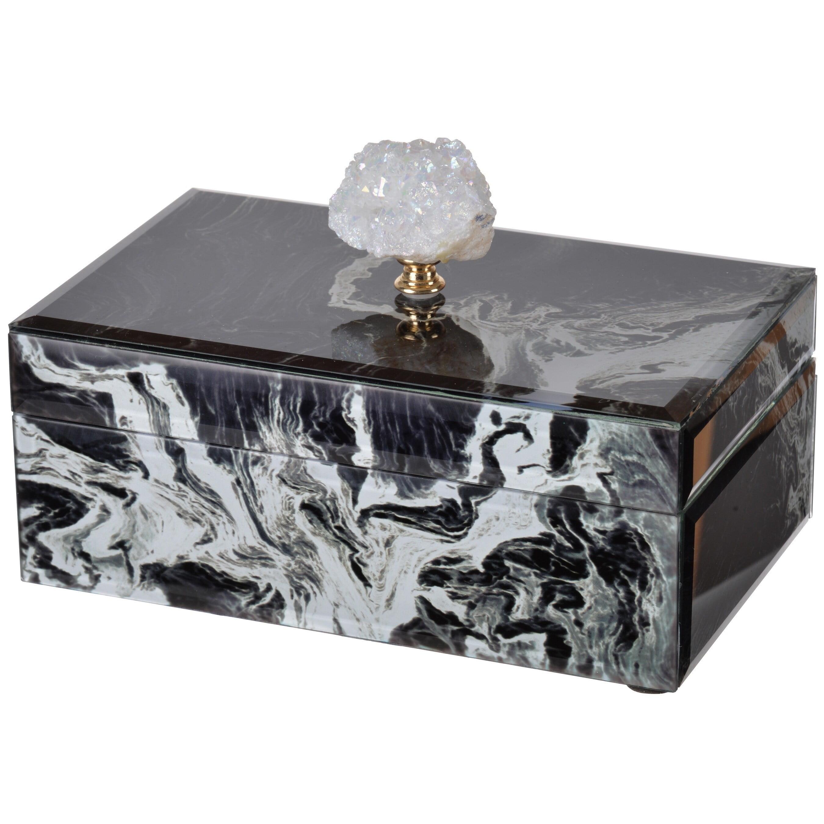 Jewelry Box Black Marble Stone