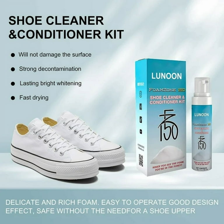 FoamZone FZ150 Shoe Cleaner Kit - Water-Free, Rich Foam, Uniform