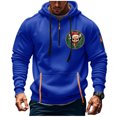 thumbnail image 1 of Sudadera con capucha para hombre, informal, con estampado, deportiva, de manga larga, blusa de poliéster, 1 of 4