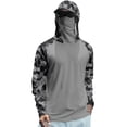 thumbnail image 2 of Tactical Style Sun Shirt For Men With Full Face Cover And Raglan Sleeves Highlighting Moisture Wicking Performance For Daily Wear Dark Gray XXL, 2 of 5