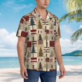 thumbnail image 3 of Susaid Rustic Plaid Forest Lodge Print Short Sleeve Shirts Button Down Casual Shirts Summer Beach Aloha Button Down Short Sleeve for Men ,X-Large, 3 of 7