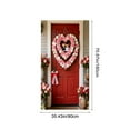 thumbnail image 3 of Steadline Valentines Day Romantic Atmosphere Door Curtain Heart Pattern Festival Party Door Decor Home Holiday Decoration Valentines Gift Christmas New Year Decoration, 3 of 7