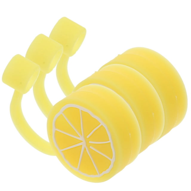 Milisten 3Ud Cubiertas De Silicona Para Sorbetes Amarillo Protector De Sorbetes Chic Y Festivo