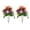 2B, variant on KOYPTL 2 Sets Artificial Cemetery Flowers, Memorial Flowers for Gravesite, Red Roses Lily Bouquet, Memorial Day Mother's Day Grave Decorations