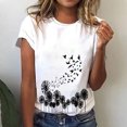 thumbnail image 2 of T-shirts d'Été Décontractés pour Femmes Col Rond Manches Courtes Tee Graphique Tendance Basique Confortable Coupe Ample Blouses Chandail, 2 of 6