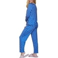 thumbnail image 3 of Doublju Women's Long Sleeve Henley Pajama Sleepwear 2 Pcs Set, 3 of 4