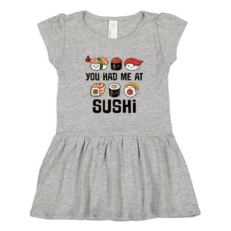 

Inktastic You Had Me at Sushi Gift Toddler Girl Dress