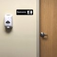 thumbnail image 3 of Excello Global Products Men/Woman Restroom Sign: Easy to Mount Informative Plastic Sign with Symbols 9"x3", Pack of 3 (Black) - EGP-HD-0250, 3 of 5