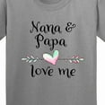 thumbnail image 4 of Inktastic Nana and Papa Love Me Heart Grandchild Youth T-Shirt, 4 of 5