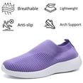 thumbnail image 3 of CHICVOMEY Women's Slip On Walking Shoes with Arch Support Lightweight Sock Tennis Sneakers Anti-Slip Elastic Knit Breathable for Gym Casual Sneakers, 3 of 7