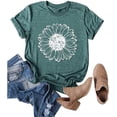 thumbnail image 3 of XCHQRTI Sunflower Shirt Graphic Tees Women Tshirts Short Sleeve Tops Crew Neck Ladies Patriotic Tee Clothes, 3 of 8