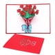 thumbnail image 2 of Tarjetas de Felicitación de flores Pop UP 3D, tarjeta de regalo de aniversario de cumpleaños, tarjeta postal para mamá, esposa, novia, maestra, Madre, Día de San Valentín, 2 of 4