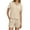 Beige, variant on Casual Women's Shorts Suit Set With Half And High Waisted Shorts For Everyday Comfort And Style