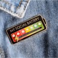 thumbnail image 3 of Broche Esmaltado My Social Battery 7 Moods Lapel Pins (Negro), 3 of 8