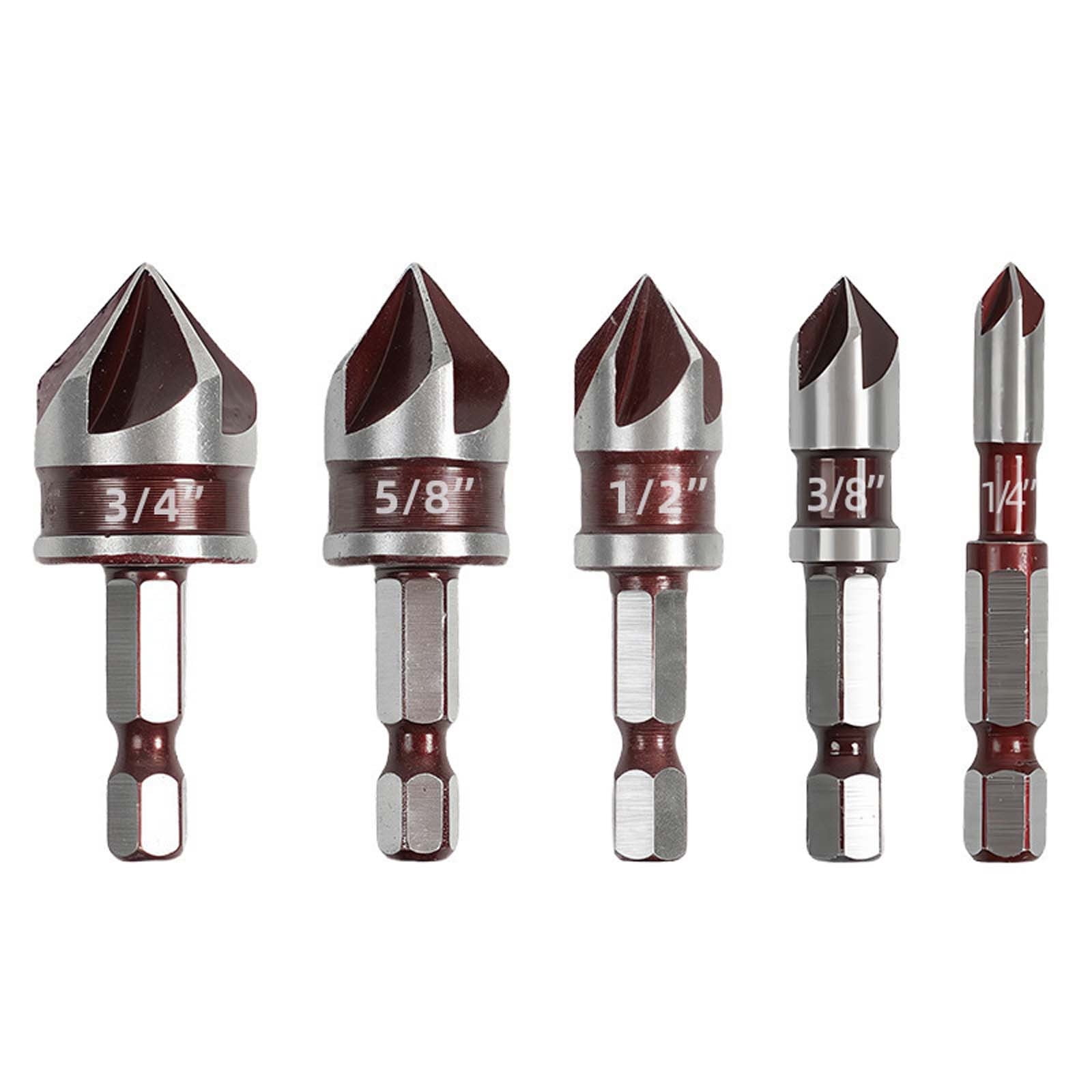 Lunxisen 2 Pcs High Carbon Steel Drill Bit Set Professional Precision for Woodworking Metalworking Durable Tools