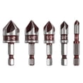 thumbnail image 2 of Countersink Drill Bit Set, Cobalt HSS Countersink Drill Bits 5 Pieces Quick Change Hex Shank for Metal, Wood, Stainless Steel, Carbon Steel, 2 of 9