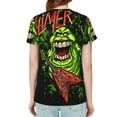 thumbnail image 2 of Ghostbusters Slimer Green Women's T Shirts Round Neck Short-Sleeve Soft T-Shirt Summer Casual Tee Tops 3D Printing Tee Shirt, 2 of 6