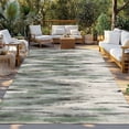 thumbnail image 2 of Sage Green Vintage Outdoor Rug for Patio/Deck/Porch, Non-Slip Large Area Rug 3 x 5 Ft, Stripes Painting Retro Abstract Art Indoor Outdoor Rugs Washable Area Rugs, Reversible Camping Rug Carpet Runner, 2 of 8