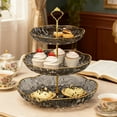 thumbnail image 4 of NIUBWJL 3 Tier Gold Cupcake Stand, Three-tier fruit platter Dessert Display Tower with Metal Rod, Tiered Serving Tray for Wedding, Birthday, Tea Party, Baby Shower, 4 of 5