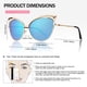 thumbnail image 5 of Gafas de Sol GQUEEN Grandes con Lentes Polarizados y Montura Metálica Ojo de Gato, 5 of 7
