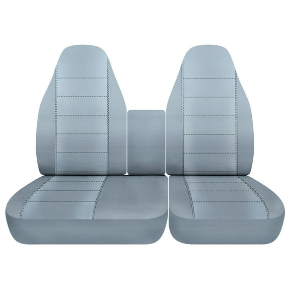 Designcovers Fits 97-2003 Ford F-150 Cotton Seat Covers 40/60Hi Back No Console:Steel gray
