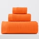 thumbnail image 5 of Juego de toallas de baño premium de 3 piezas, de algodón súper suave, absorbente y de secado rápido. Para el baño de invitados. Una experiencia de spa de lujo en casa. Aestivo | Naranja |, 5 of 7